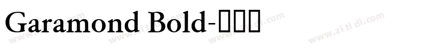Garamond Bold字体转换